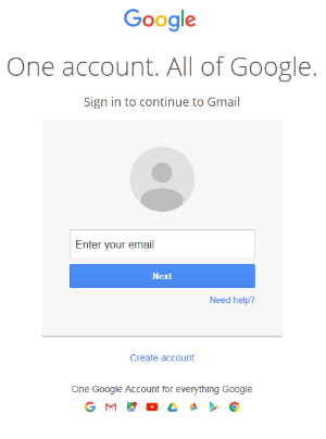 Log into your Gmail account